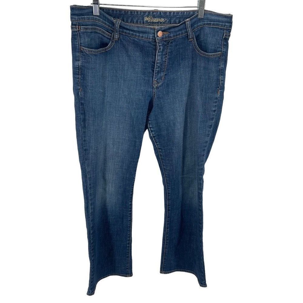 Old Navy Women's The Dreamer Jeans flare Denim Medium Wash Blue Size 14